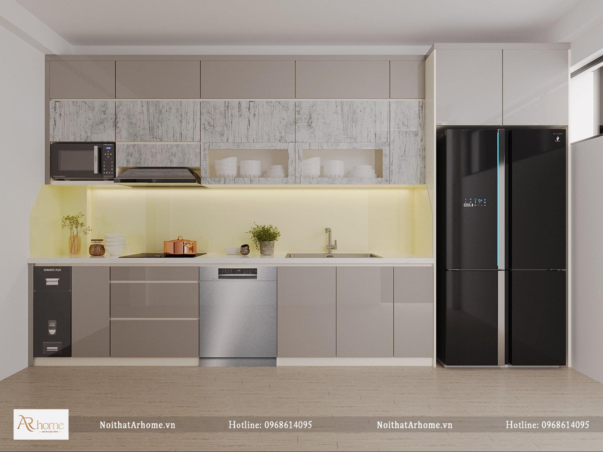 Chất liệu Acrylic làm tủ bếp nhựa có bền không