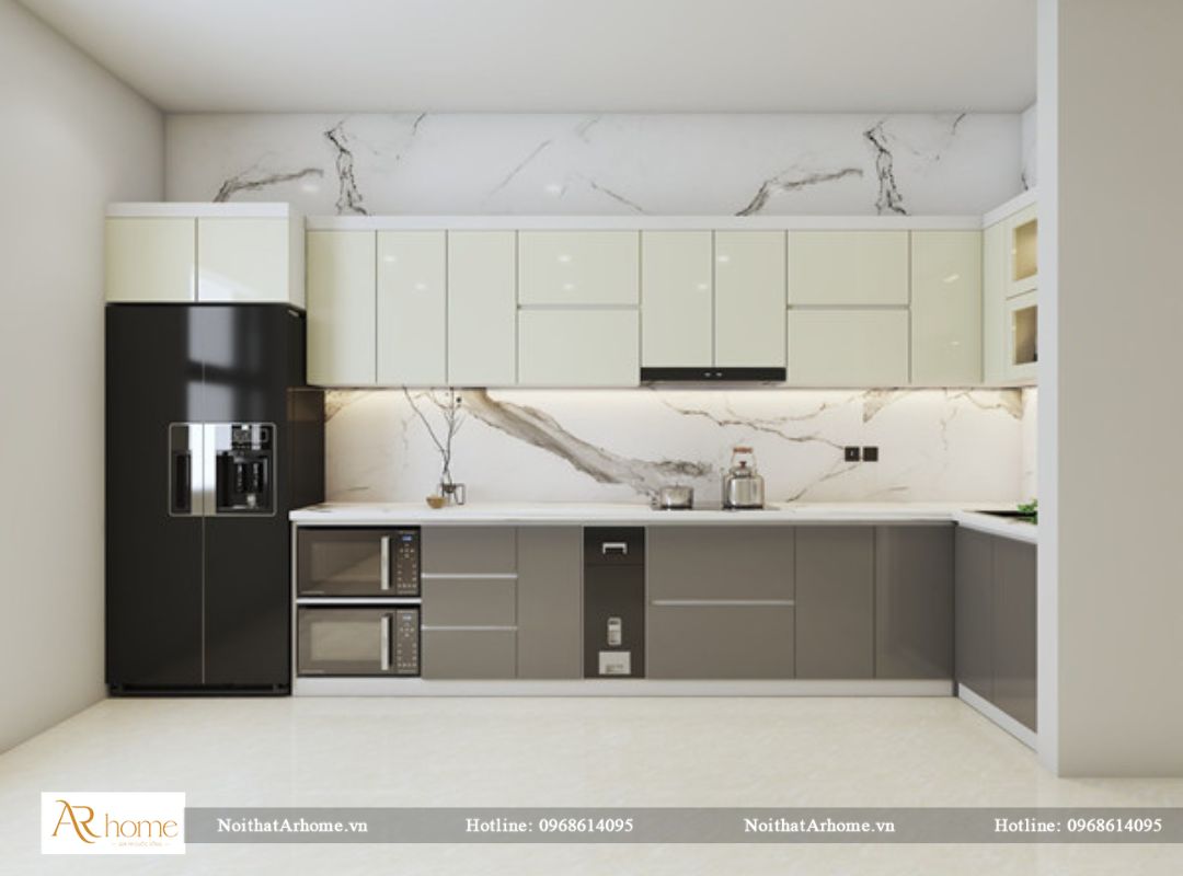 Tủ bếp Picomat cánh phủ Acrylic tinh tế sang trọng