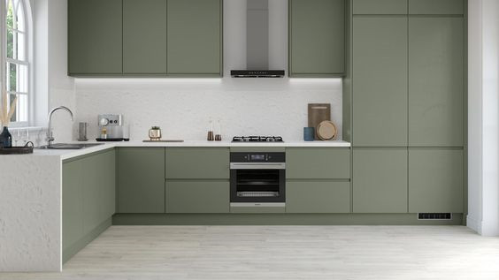 Tủ bếp nhựa Picomat phủ Acrylic có tính năng chống nước