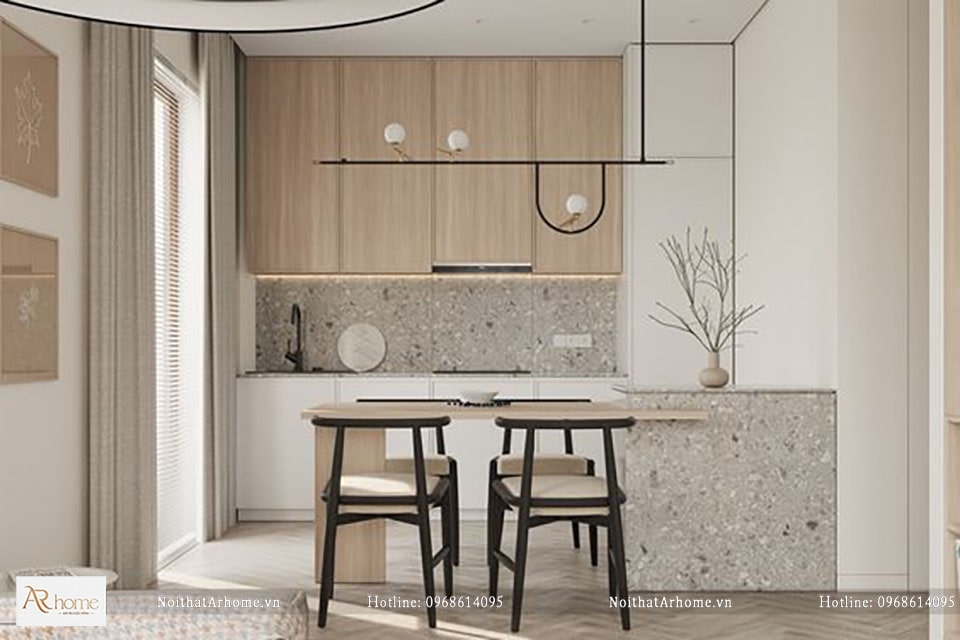 Các chất liệu làm lớp phủ tủ bếp