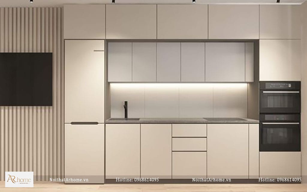 Cánh vát cạnh hiện đại của tủ bếp acrylic