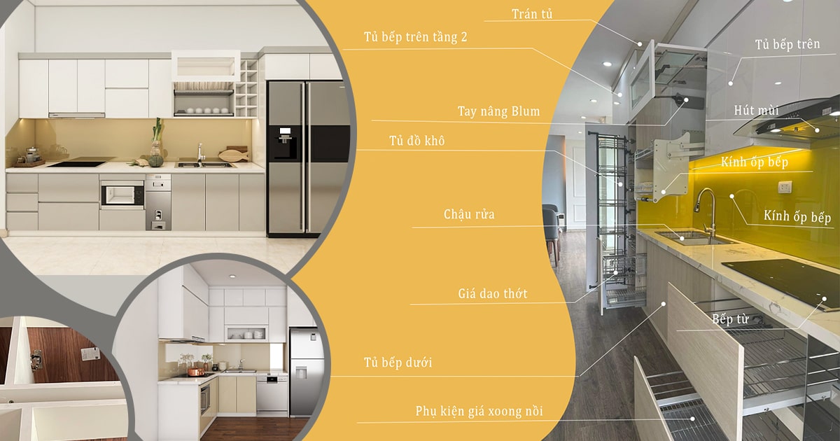 Tính tiện ích, chất lượng của tủ bếp Acrylic đẹp