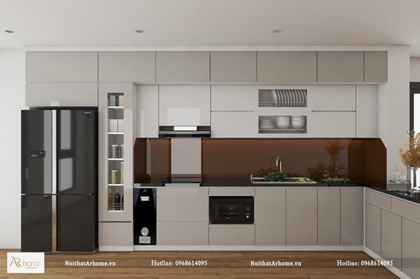 Cánh tủ bếp Acrylic trắng siêu bền theo năm tháng