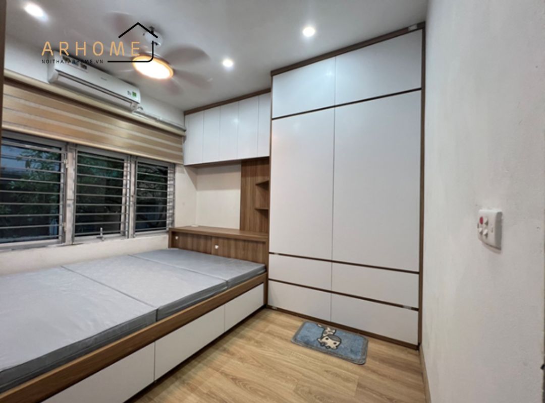 Giường giá rẻ kết hợp tủ quần áo cho phòng diện tích nhỏ