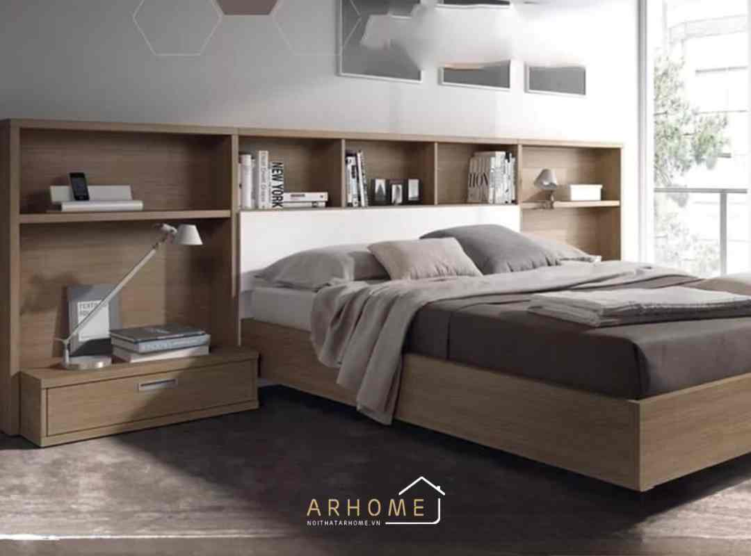 Giường ngủ gỗ melamine có hộc để đồ