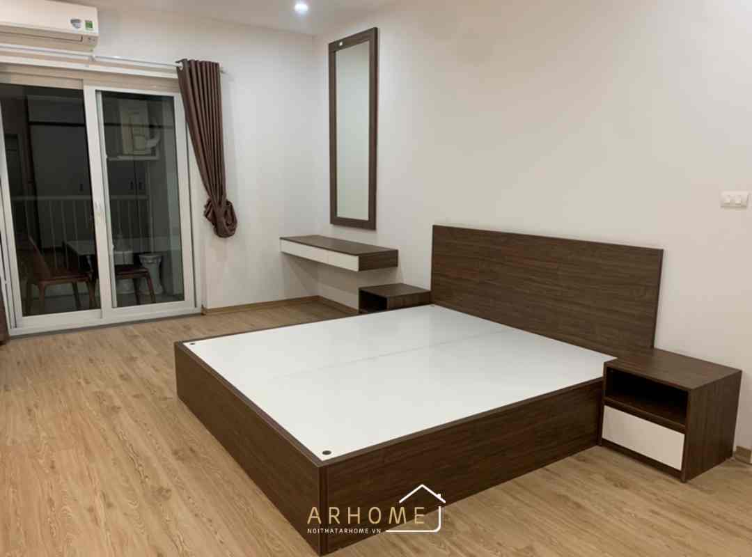 Giường ngủ gỗ Melamine đơn giản