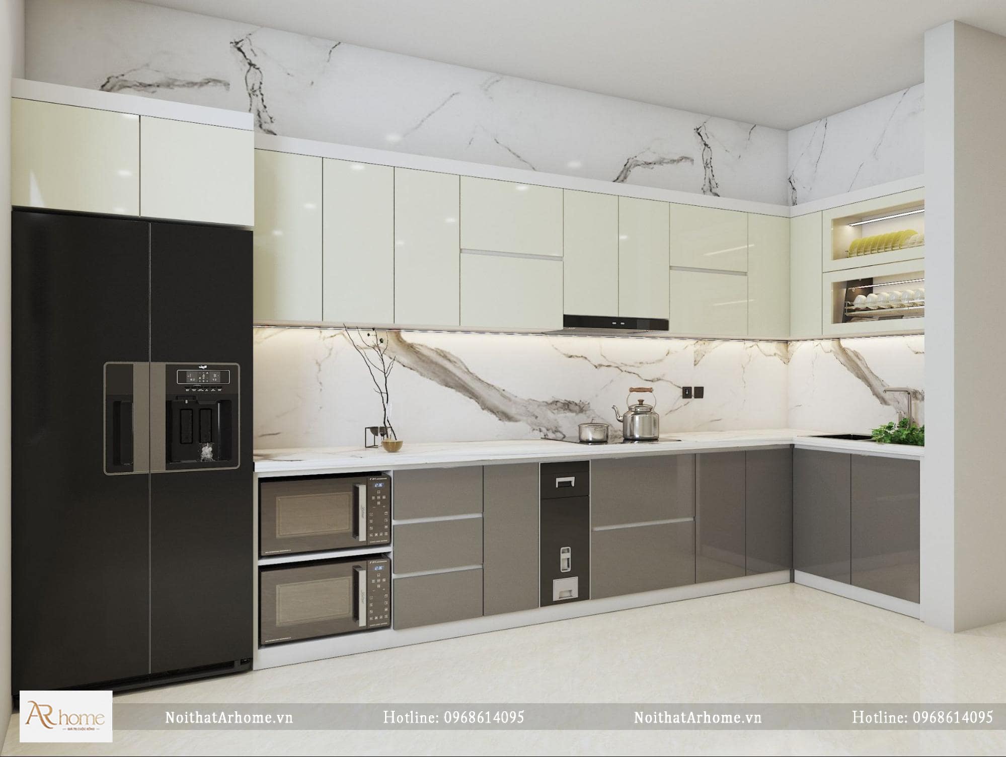 Mẫu tủ bếp acrylic đẹp hiện nay