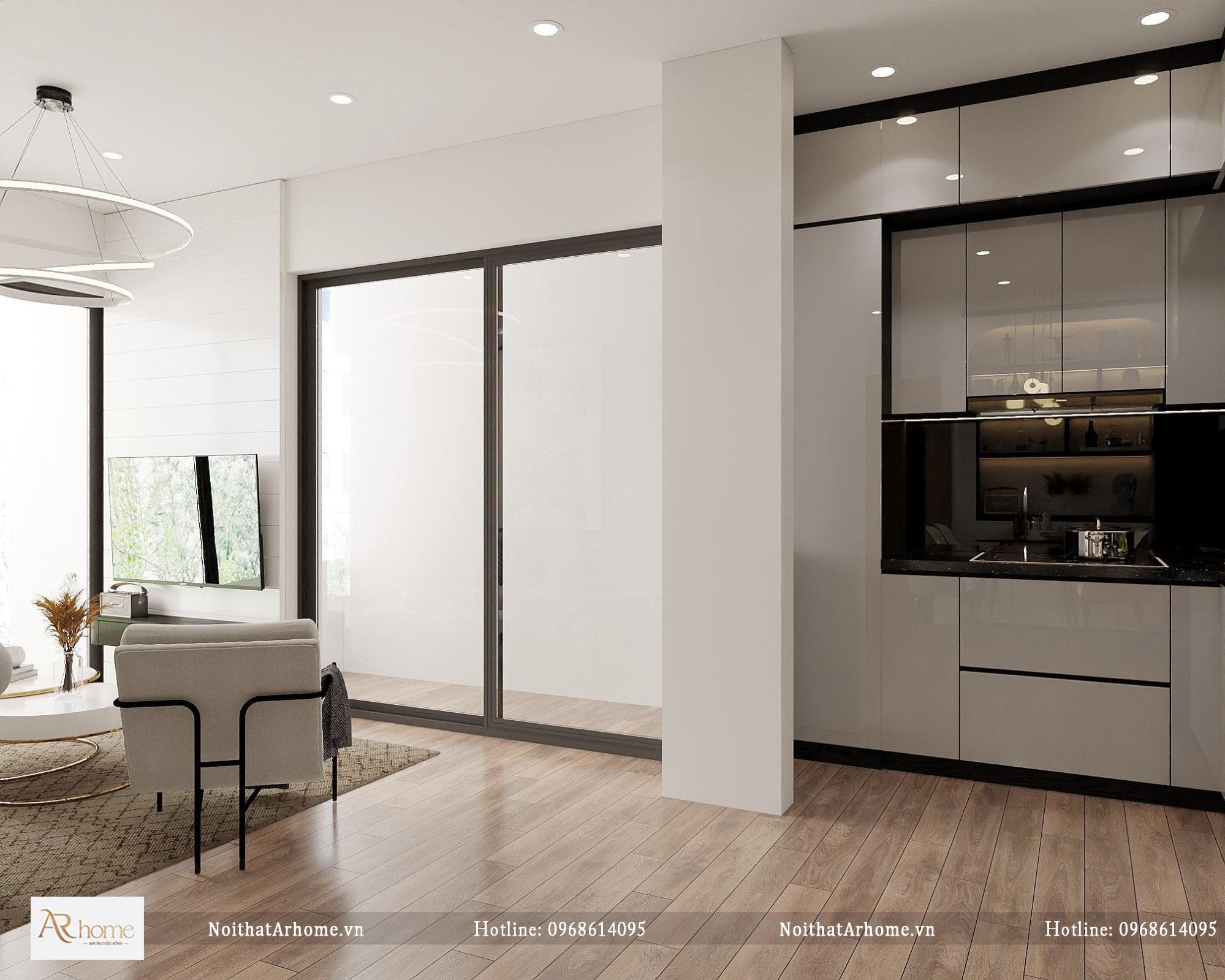 Màu sắc thiết kế tủ bếp acrylic đẹp