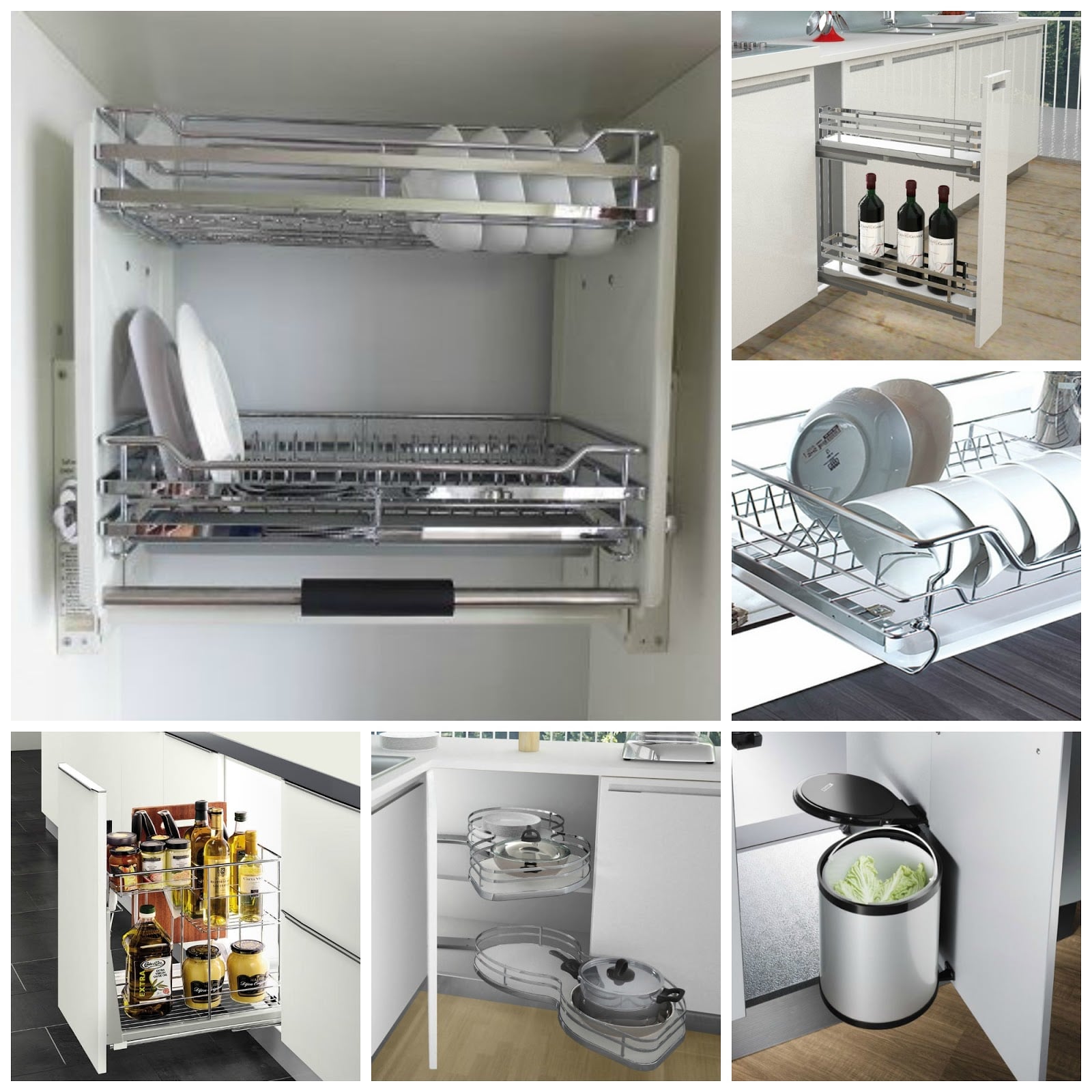 Một số phụ kiện tủ bếp acrylic cao cấp