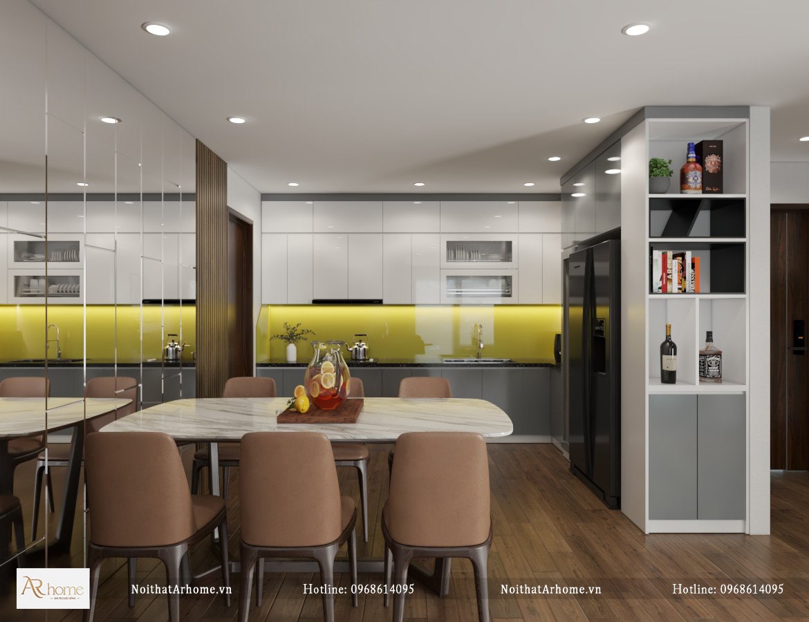Sự độc đáo của tủ bếp nhựa Acrylic