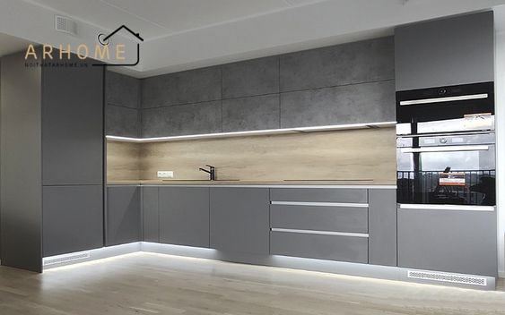 Thiết kế tối giản cho tủ bếp hình chữ L