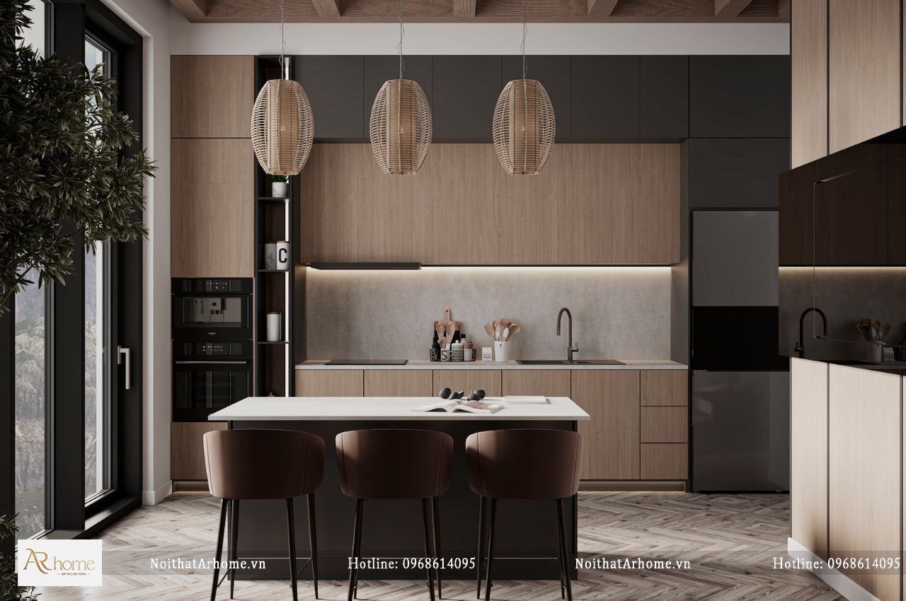 Thiết kế tinh tế và hiện đại của tủ bếp bằng acrylic