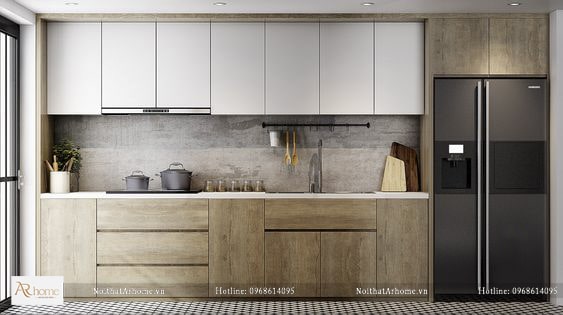 Tính đa dạng lưu trữ của tủ bếp hình chữ I đẹp