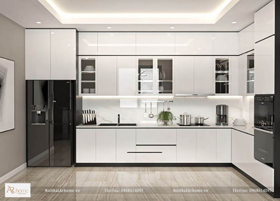 Tủ bếp acrylic chống nước tuyệt đối và chống ẩm
