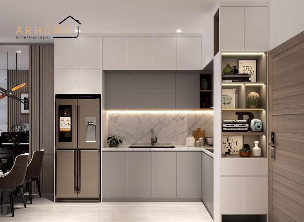 Tủ bếp hình l phù hợp với mọi không gian