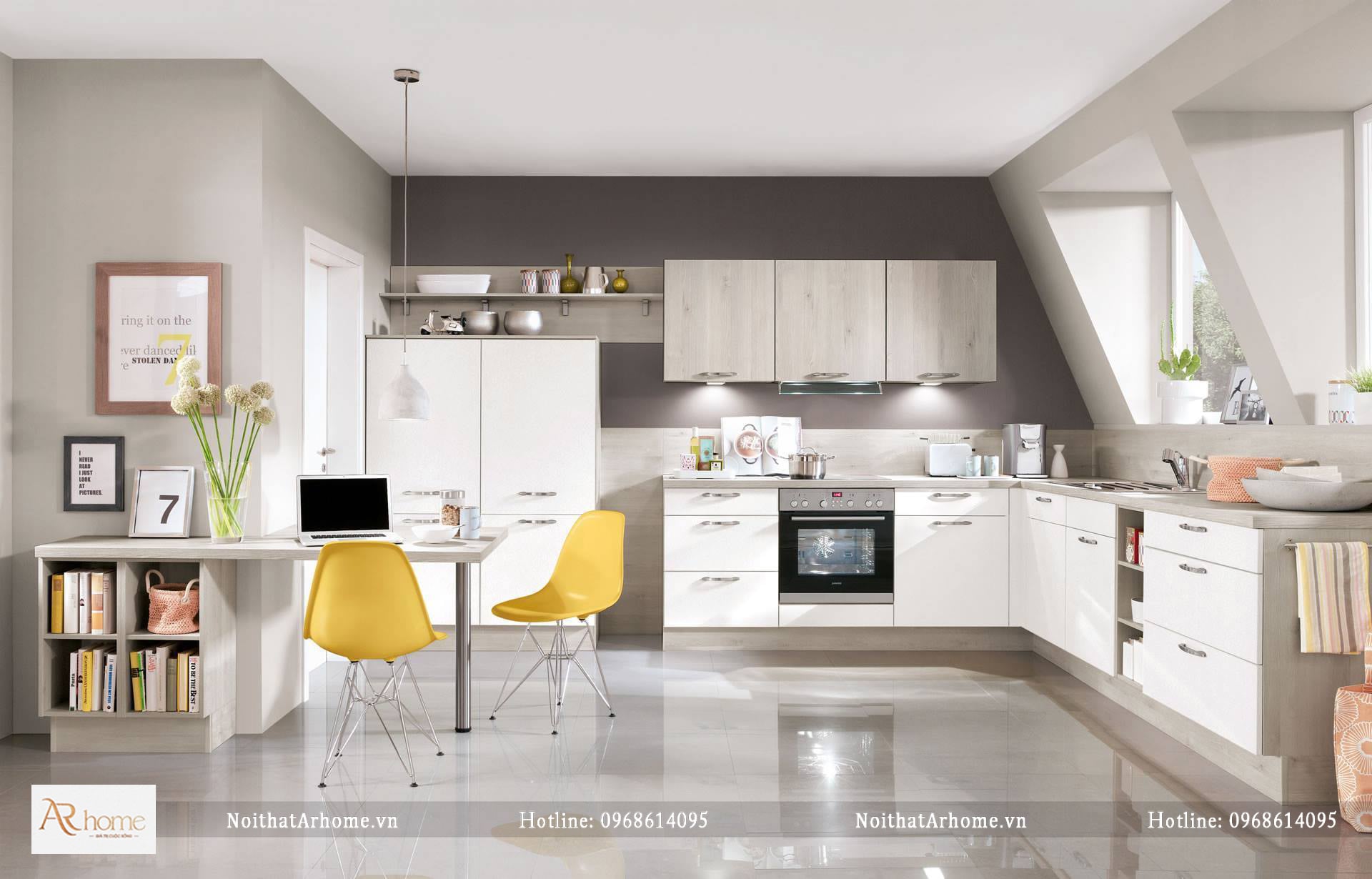 Tủ bếp nhựa acrylic đặc biệt ấn tượng