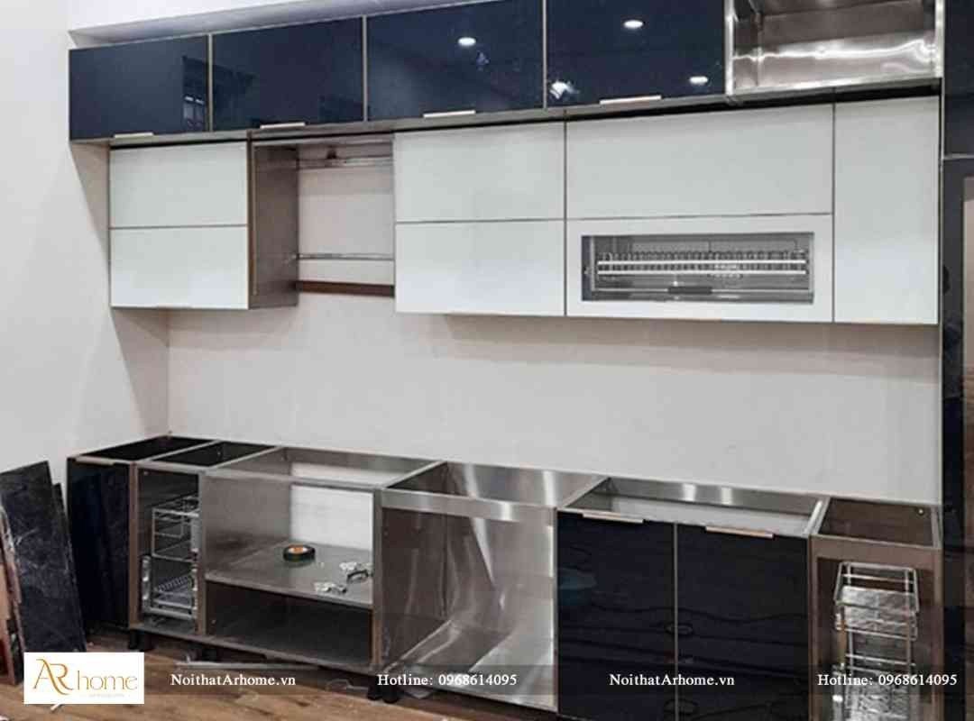 Điểm nổi bật của tủ bếp inox cánh kính cường lực