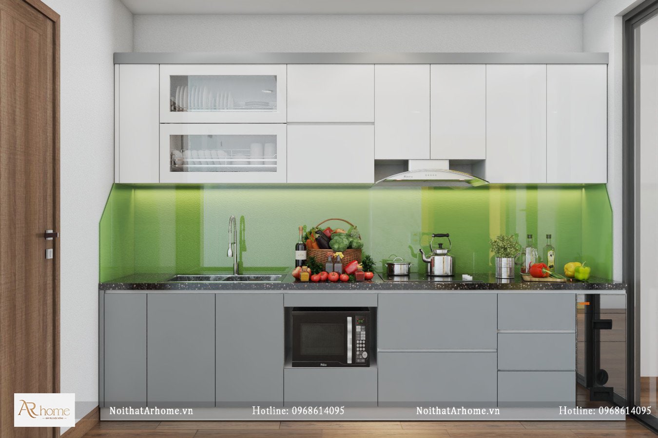 Vệ sinh tủ bếp chất liệu acrylic