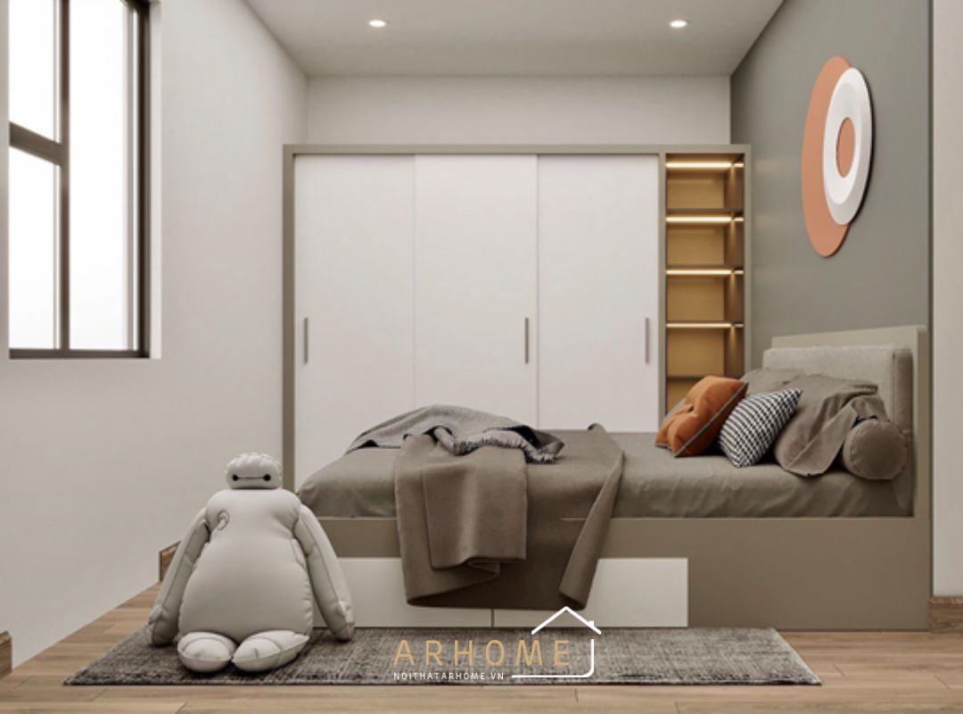 Giường ngủ gỗ melamine cho bé trai
