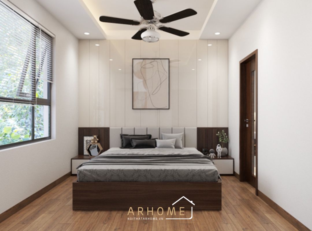 Giường ngủ gỗ melamine đôi