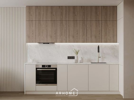 Kích thước bếp chữ I dài 3m cho không gian nhỏ