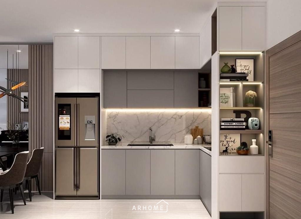 Lựa chọn mẫu tủ bếp cho căn hộ sang trọng