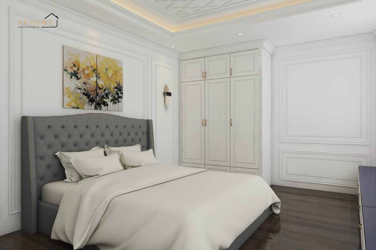 Mẫu giường ngủ phong cách tân cổ điển