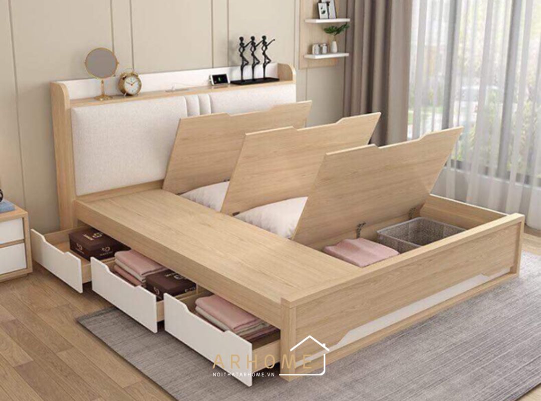 Sự tiện dụng của giường ngủ gỗ hiện đại