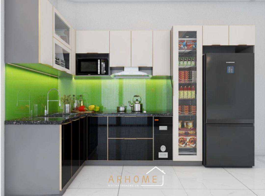 Tính bền vững của tủ bếp khung inox cánh kính