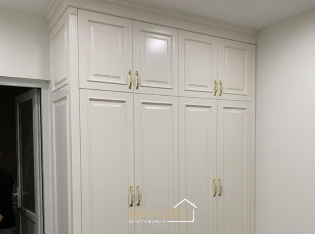 Tủ áo tân cổ điển 4 cánh trang trọng